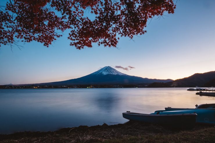 Vue Mont Fuji à Kawaguchiko, tourisme japon région des 5 lacs