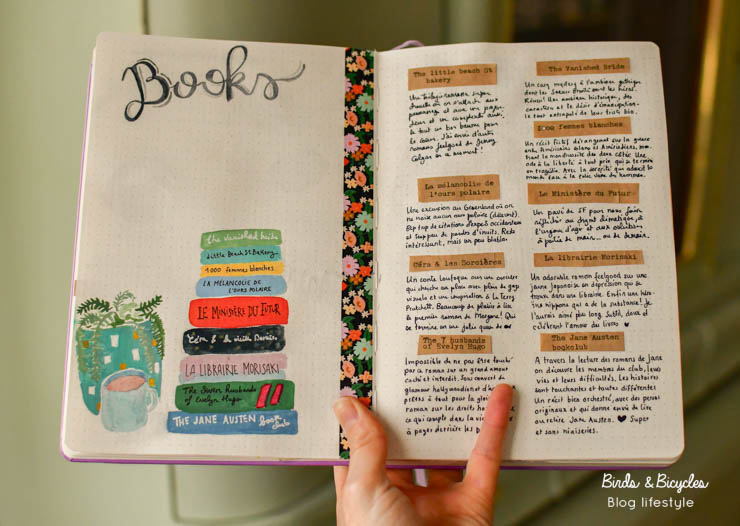  La pile de livres du moment dans mon carnet de journaling