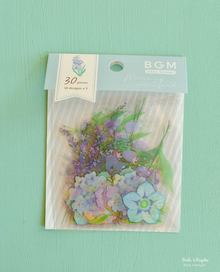 Stickers japonais de fleurs "Morning Courtyard" BGM