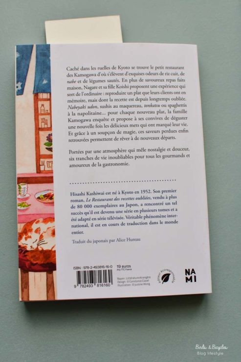 Quatrième de couverture du roman japonais chez Nami