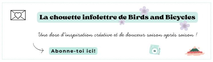 L'infolettre du blog lifestyle & voyage Birds & Bicycles