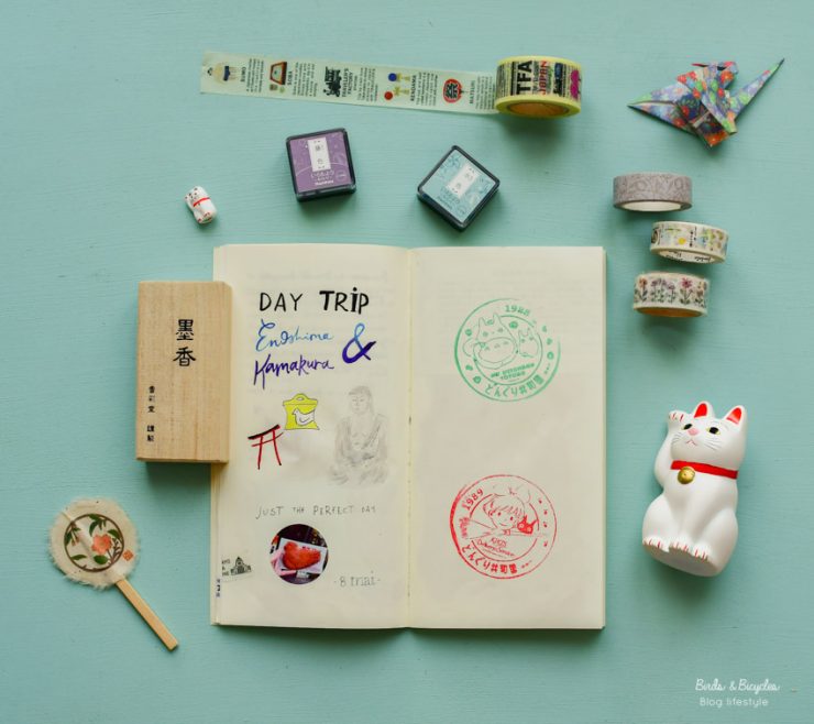 Souvenir: Tampon magasin Ghibli de Kamakura dans mon carnet